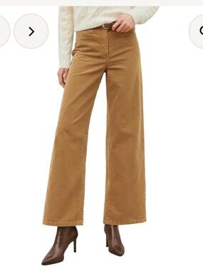 Nili Lotan Megan Corduroy Pants size 2 Beige Tan